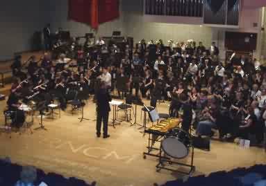 Nottingham Concert Band getting ready