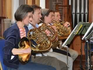 Nottingham Concert Band's horn section