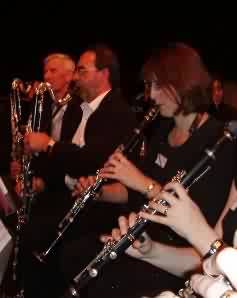 Nottingham Concert Band's clarinet section